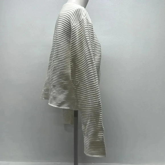 Habitat Cardigan Sweater Knit Button Down Ribbed Cotton White Size Small Medium - Picture 3 of 8